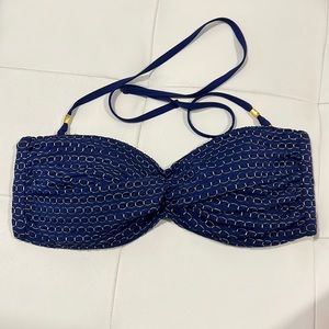 Trina Turk Navy Bandeau Bikini Top
